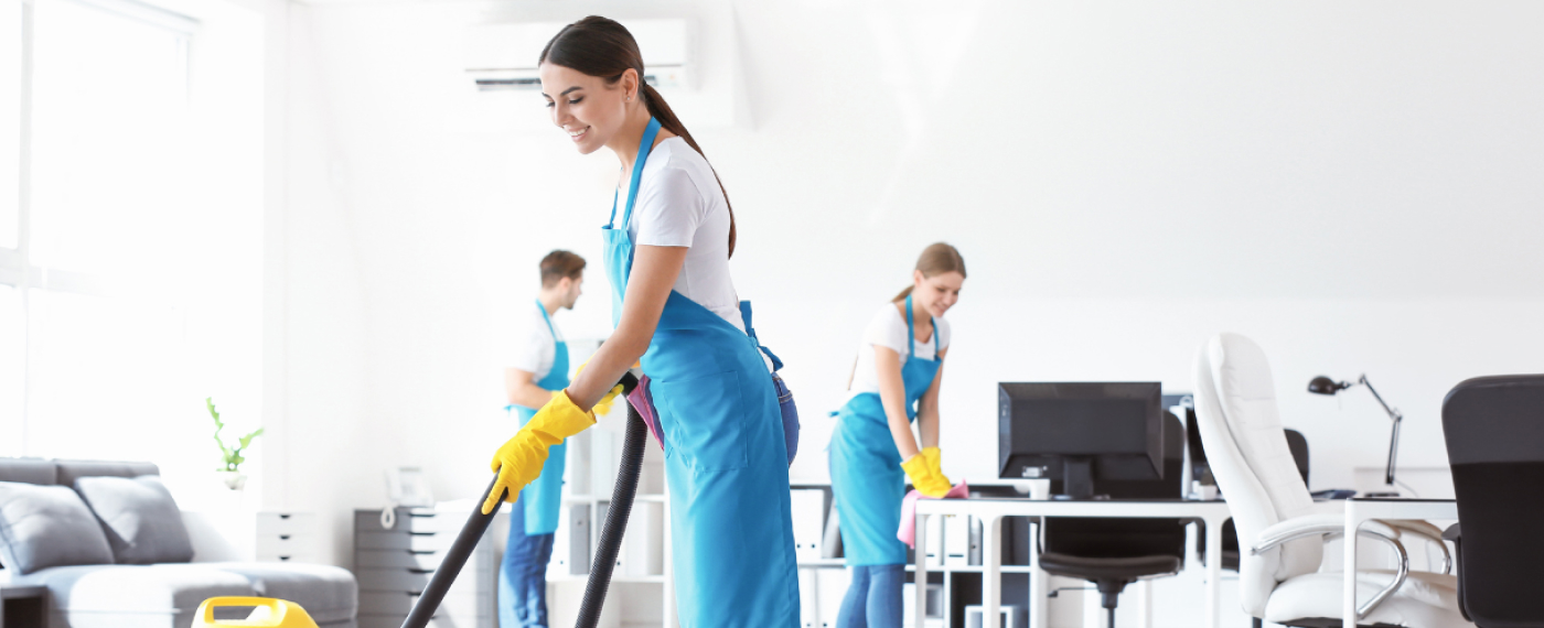 Image of woman performing Commercial Cleaning